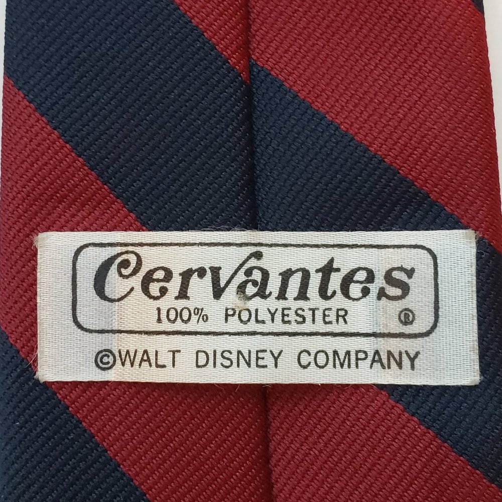 Disney Mickey Mouse Cervantes 1970s Vintage Striped Tie View 5